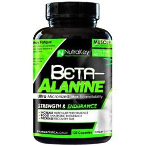 NutraKey - Beta-Alanine, Boost Muscle Strength & Endurance Support- 120 Capsules
