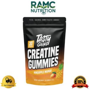 TASTY GAINS Creatine Gummies - 90g of Creatine Monohydrate - Pineapple Mango