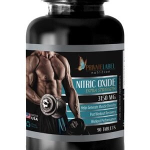 Nitric Oxide 3150mg - L-Arginine Powder - lean muscle gain - 90 Tablets