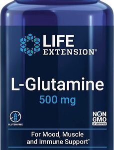 Life Extension,  L-Glutamine 500 mg Amino Acid Supplement 100 vegetarian caps
