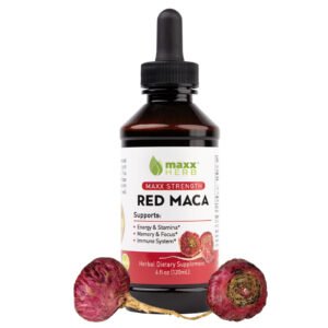 Maxx Herb Red Maca Root Extract Liquid for Energy, Stamina, Memory & Focus, 4oz