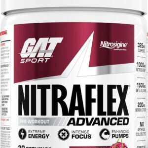 Nitraflex Advanced Pre-Workout Powder Increases Blood Flow BLACK CHERRY EXP 2028