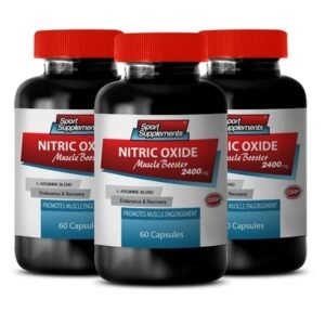 L-Arginine Powder - Nitric Oxide 2400mg - Post Workout Recovery Capsules 3B