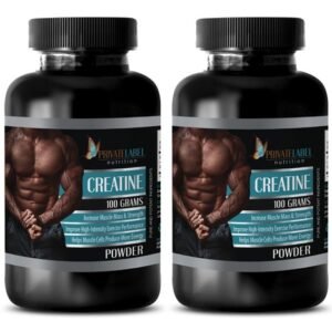 Muscle Growth - CREATINE POWDER 100g - Metabolism Miracle - Endurance - 2 Bot