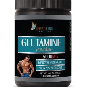 muscle gainer - GLUTAMINE POWDER 5000mg - amino acid supplement - 1 Can