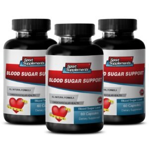 Natural Vegan Supplement - Blood Sugar Support 620mg- Maximum Strength 3 Bottles