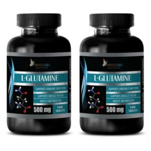 Support Detoxification - L-GLUTAMINE 500mg - Sport Supplements - 2 Bot 200 Tabs