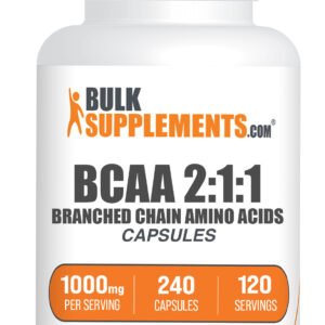 BulkSupplements BCAA 2:1:1 240 Capsules - 1000 mg Per Serving