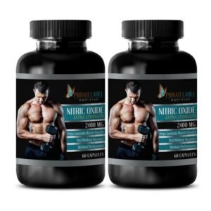 Nitric Oxide Booster - NITRIC OXIDE 2400mg - Increases Alertness - 2 Bottles