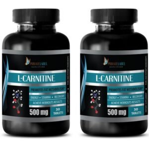Protein Powder - L-CARNITINE 510mg - Muscle Gain Supplement - 2 Bottles