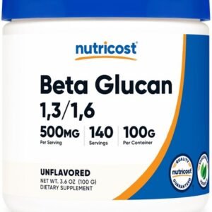 Nutricost Beta Glucan Powder 100 Grams (140 Servings)