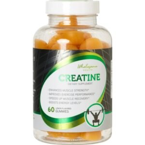 Wholesome Health Creatine Dietary Supplement Lemon Flavored Gummies Exp 09/2026