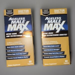 2~Pack AGELESS MALE MAX 60 Caplets Per Box New In Box 01/2027+
