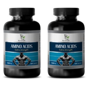workout supplement - AMINO ACIDS 1000mg - muscle metabolism vitamins 2 Bottles