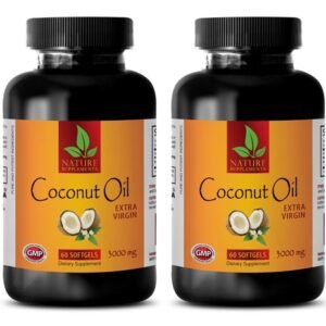 Weight Loss Pills - Coconut Oil Extra Virgin 3000mg - Fat Burner - 2 Bottles