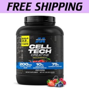 Ultra-Pure Creatine Monohydrate Powder for Muscle Growth - 6 lbs Fruit Punch