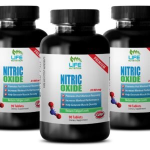 muscle pump supplement - Nitric Oxide 3150mg - intense vascularity 3 Bottles