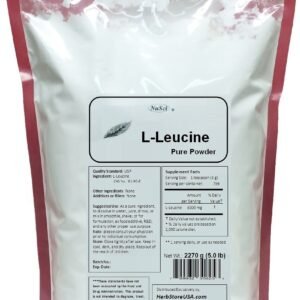 NuSci 100% Pure L-Leucine BCAA pure powder 2270g (5.0lb) Leucine BCAA