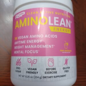 Sealed RSP Amino Lean Energy Weight Management Pink Lemonade 8.25oz Exp 03/28