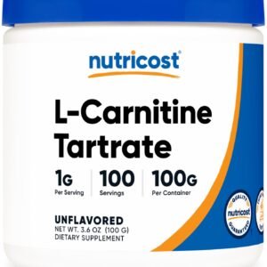 Nutricost L-Carnitine Tartrate Powder (100 Grams) - 1 Gram per Serving