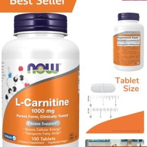 Supplements L-Carnitine 1,000 mg, Purest, 100 Tablets
