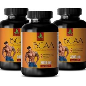 muscle recovery - BCAA 3000mg - stamina pills - 3 Bottles