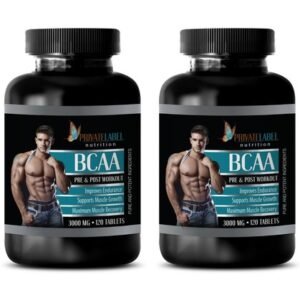 amino acids complex - BCAA 3000mg - amino acids bcaa - 2 Bottles
