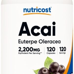 Nutricost Acai Capsules 550mg, 120 Capsules - Veggie Caps, Non-GMO, Gluten Free