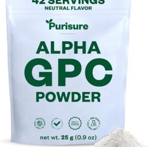 Alpha GPC 50% Powder by Purisure Choline Nootropic for Memory & Focus