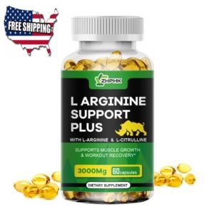 Nitric Oxide Booster Supplement - L-Arginine 3000mg - 60 Capsules - ED Support