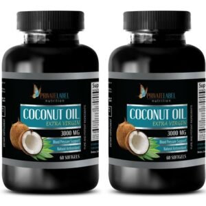 Weight loss pills for men and women - EXTRA VIRGIN COCONUT OIL 3000mg - 2 Bottle