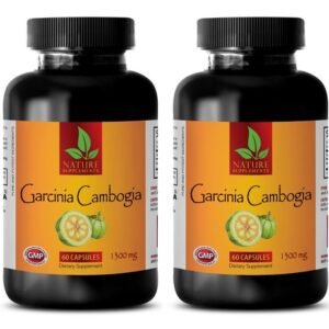 Garcinia Cambogia 60% HCA Extract 1300mg - Fat Burn - Weight Loss (2 Bottles)