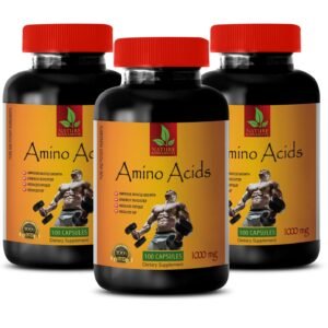 muscle gainer - AMINO ACIDS 1000mg - extreme muscle growth - 3 Bot 300 Capsules