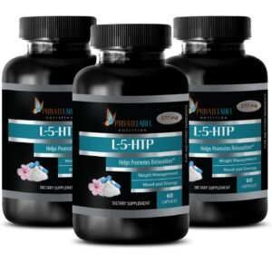 Griffonia Simplicifolia - L-5-HTP 377mg - Memory Support - Sleep Aid - 3 Bottles