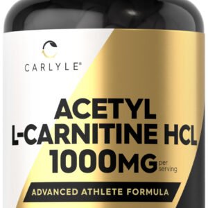 Acetyl L-Carnitine HCL 1000mg | 100 Capsules | Non-GMO, Gluten Free | by Carlyle