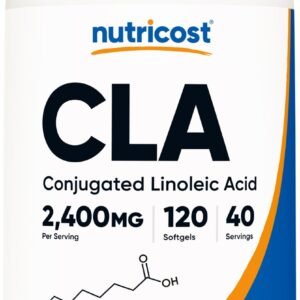 Nutricost CLA (Conjugated Linoleic Acid) 2,400mg, 120 Softgels, 40 Servings