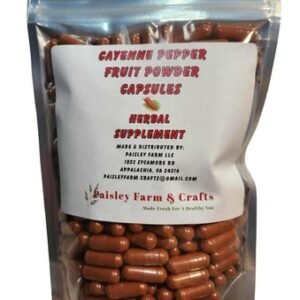 Cayenne Fruit Pepper Powder Capsules 300 Ct - Made Fresh On Demand!